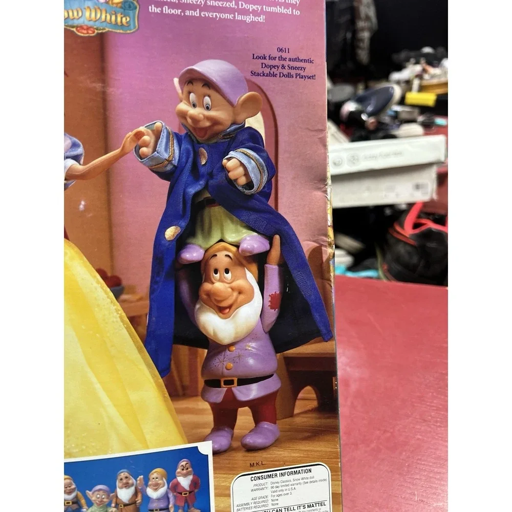 VINTAGE 1992 MATTEL DISNEY SNOW WHITE BARBIE DOLL #7783‎ NEW IN BOX